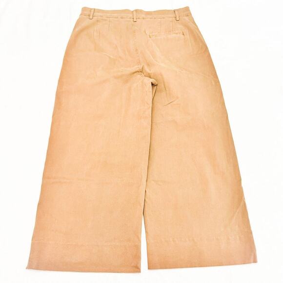 AYR Khaki Wide Leg Cropped Denim Jeans Size 10 - Picture 3 of 8